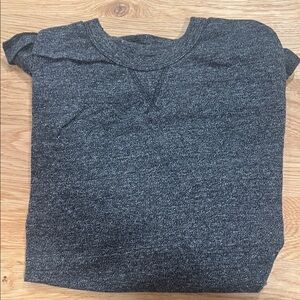 Charcoal Crewneck Long Sleeve T Shirt  for Men